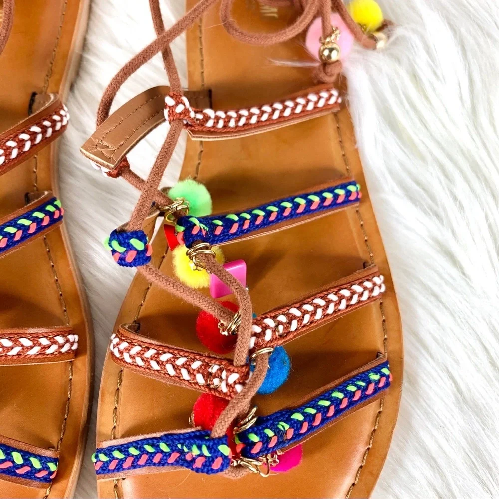 Mossimo Kayla Gladiator Pom Pom sandals